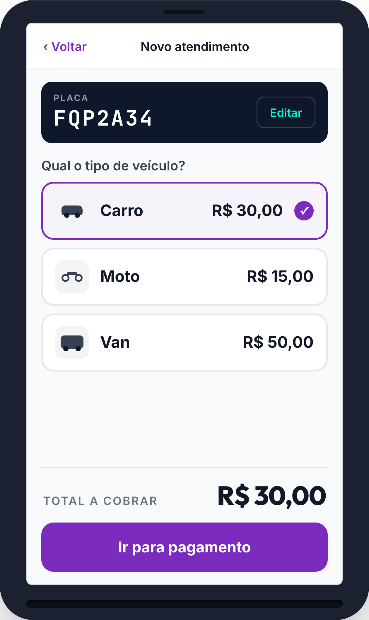 O veículo